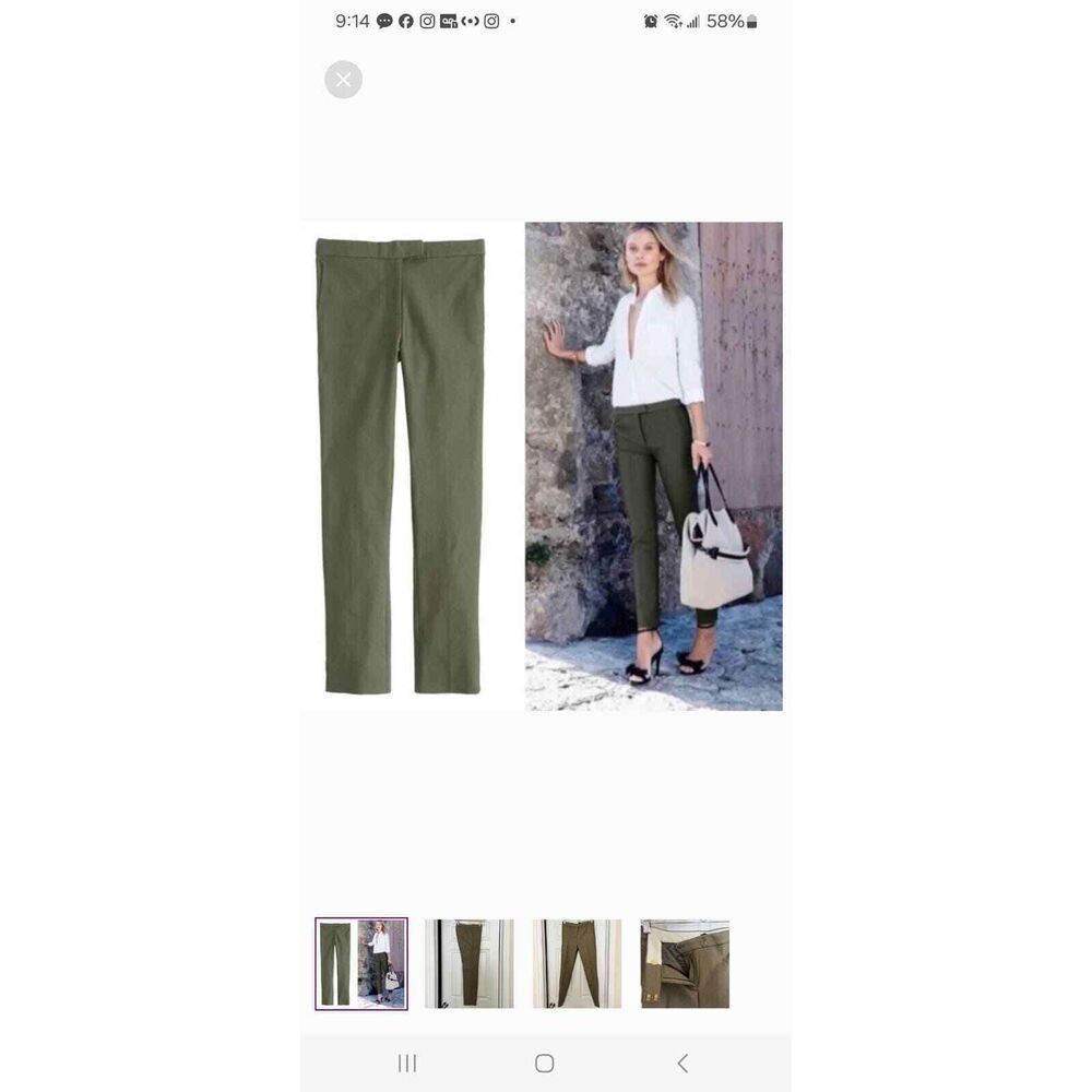 J.Crew Capri pants Sz 6 Green